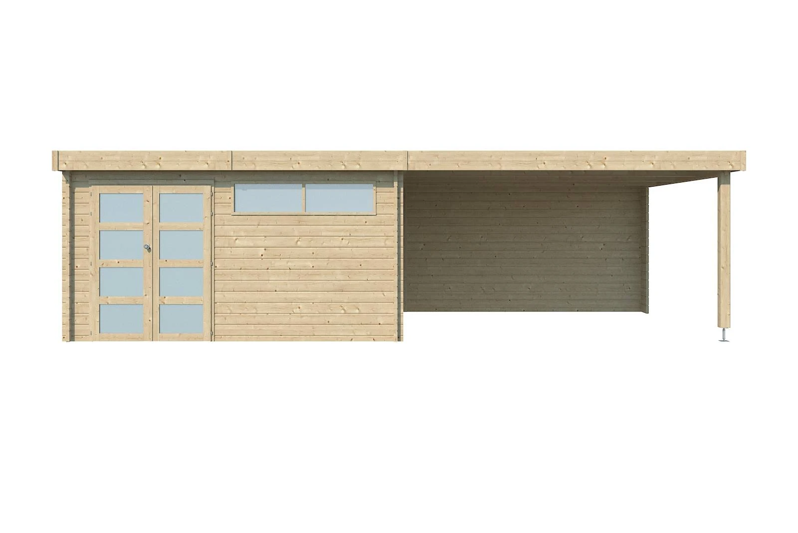 Woodlands Blokhut Modern Met Overkapping 815 x 385 cm - Afbeelding 1